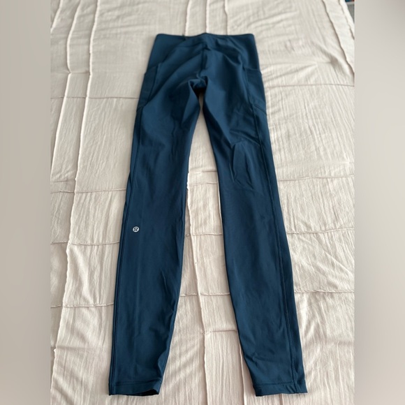 Lululemon Speed Up High-Rise 28″ 5-Pocket Running Tights – Blue Size 6 - Picture 4 of 4